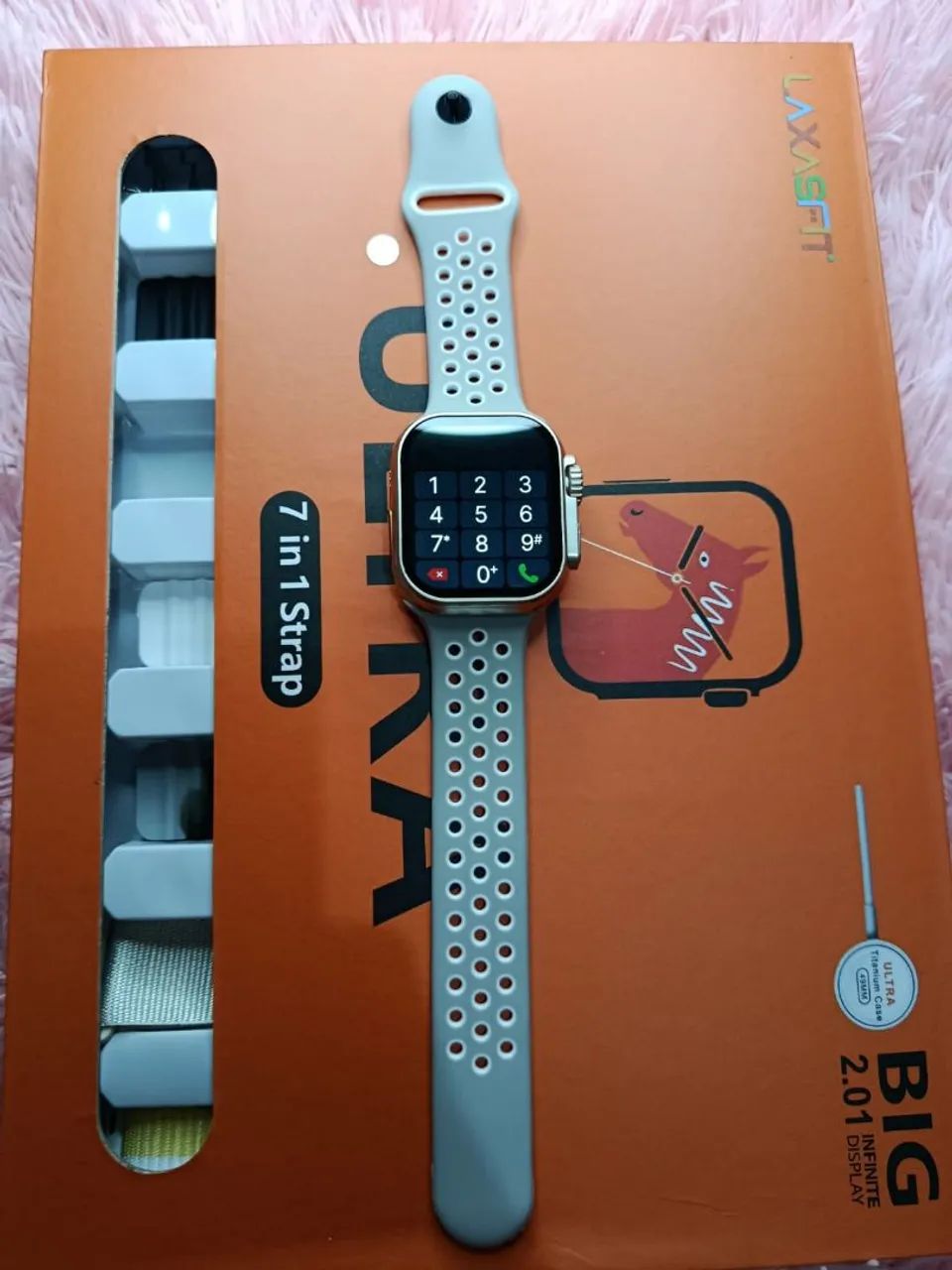 Smartwatch 49mm com 7 Pulseiras  - Foto 4