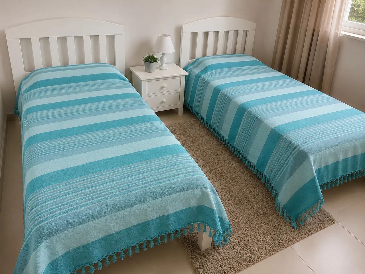 2 Colchas/Mantas de solteiro azul 