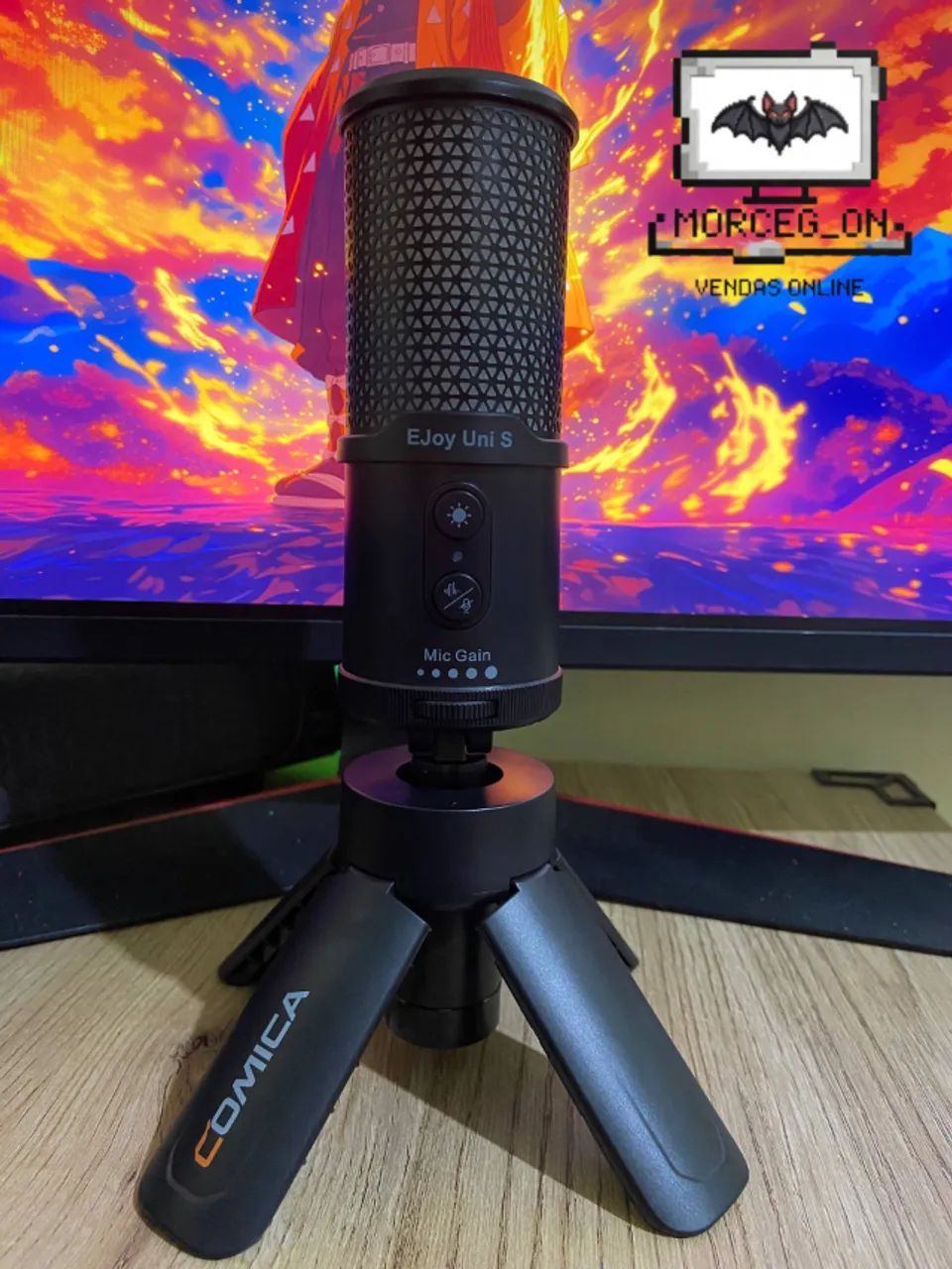 Microfone Gamer COMICA EJoy Uni S RGB USB - Foto 2