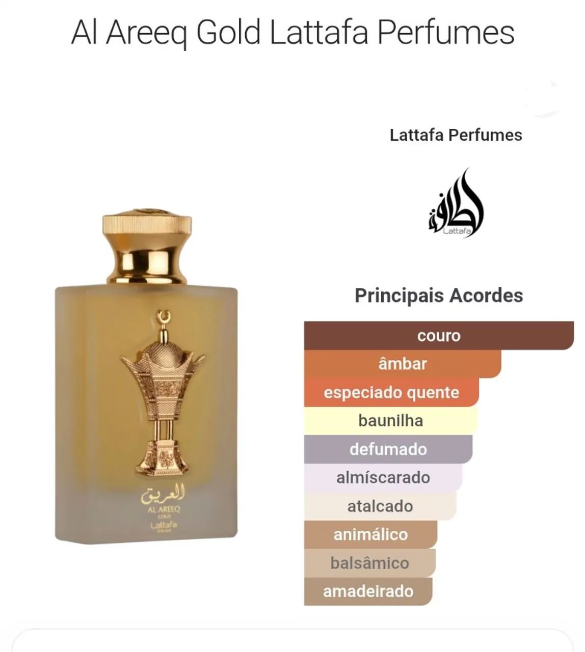 Perfume Arabe Al Areeq Gold - 100% Original - lacrados  - Foto 2