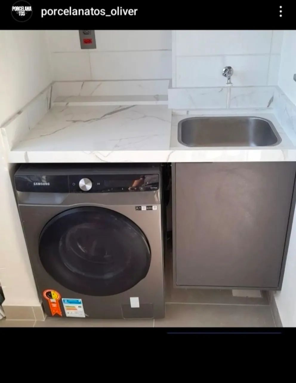 Bancada de cozinha e lavatório em porcelanato  - Foto 4