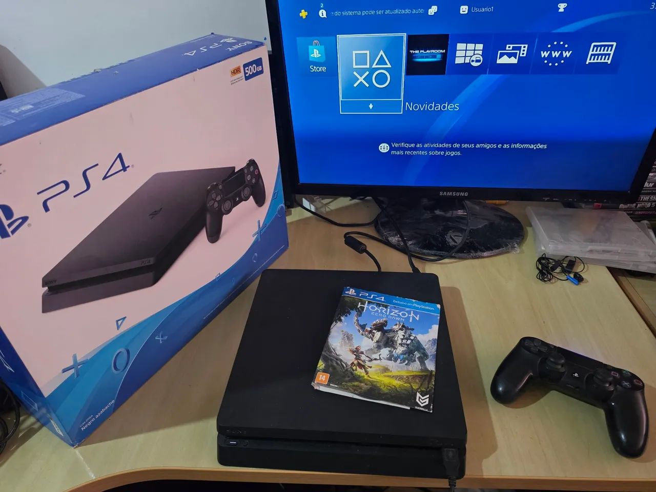 Playstation 4 Slim Na caixa
