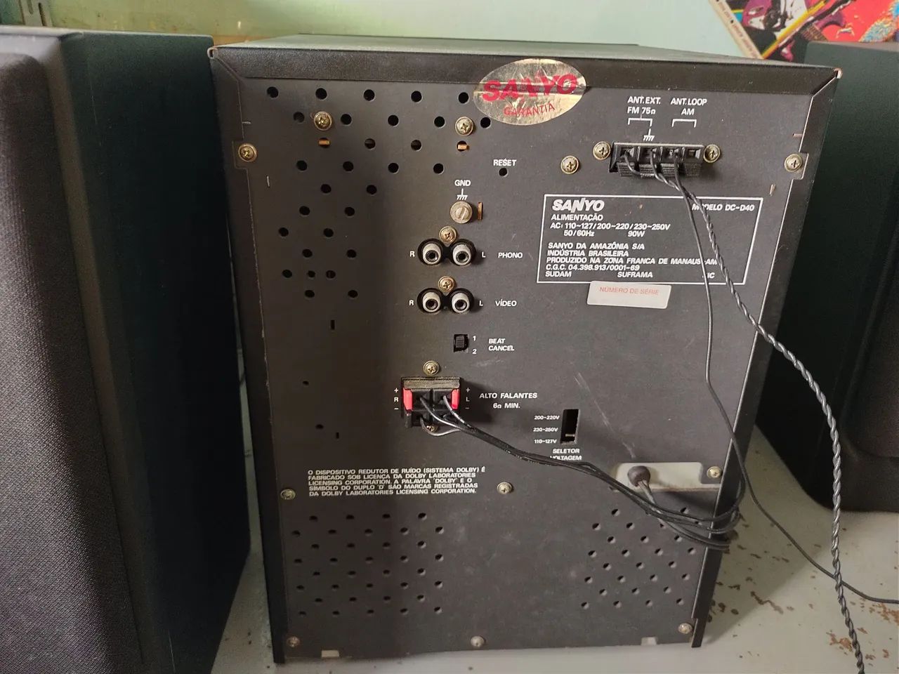 Som da Sanyo, antiguidades, funciona tudo. - Foto 4