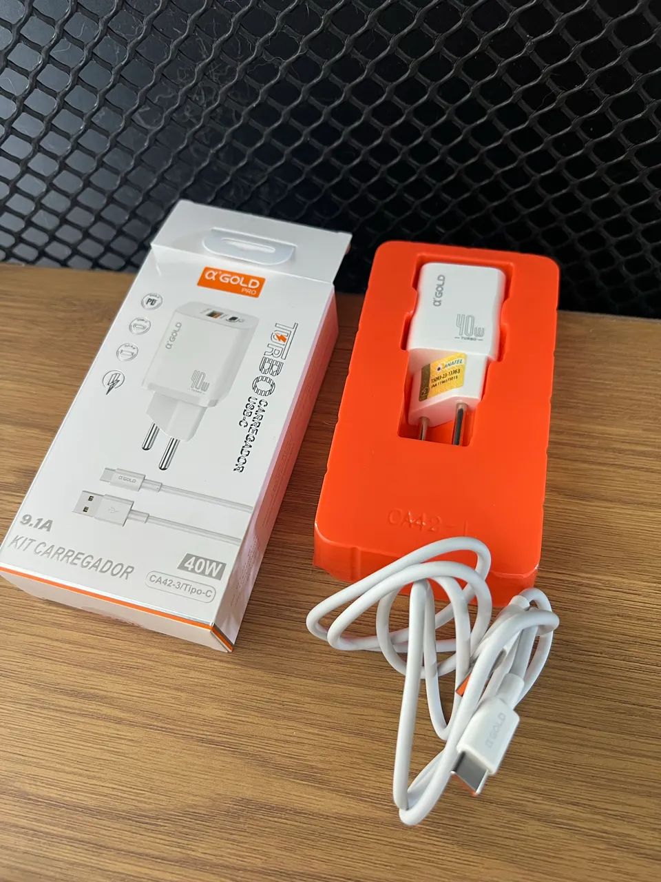 Kit Carregador Super Turbo 40W Porta Dupla (USB-C + USB-A) + Cabo USB Tipo-C - Foto 5