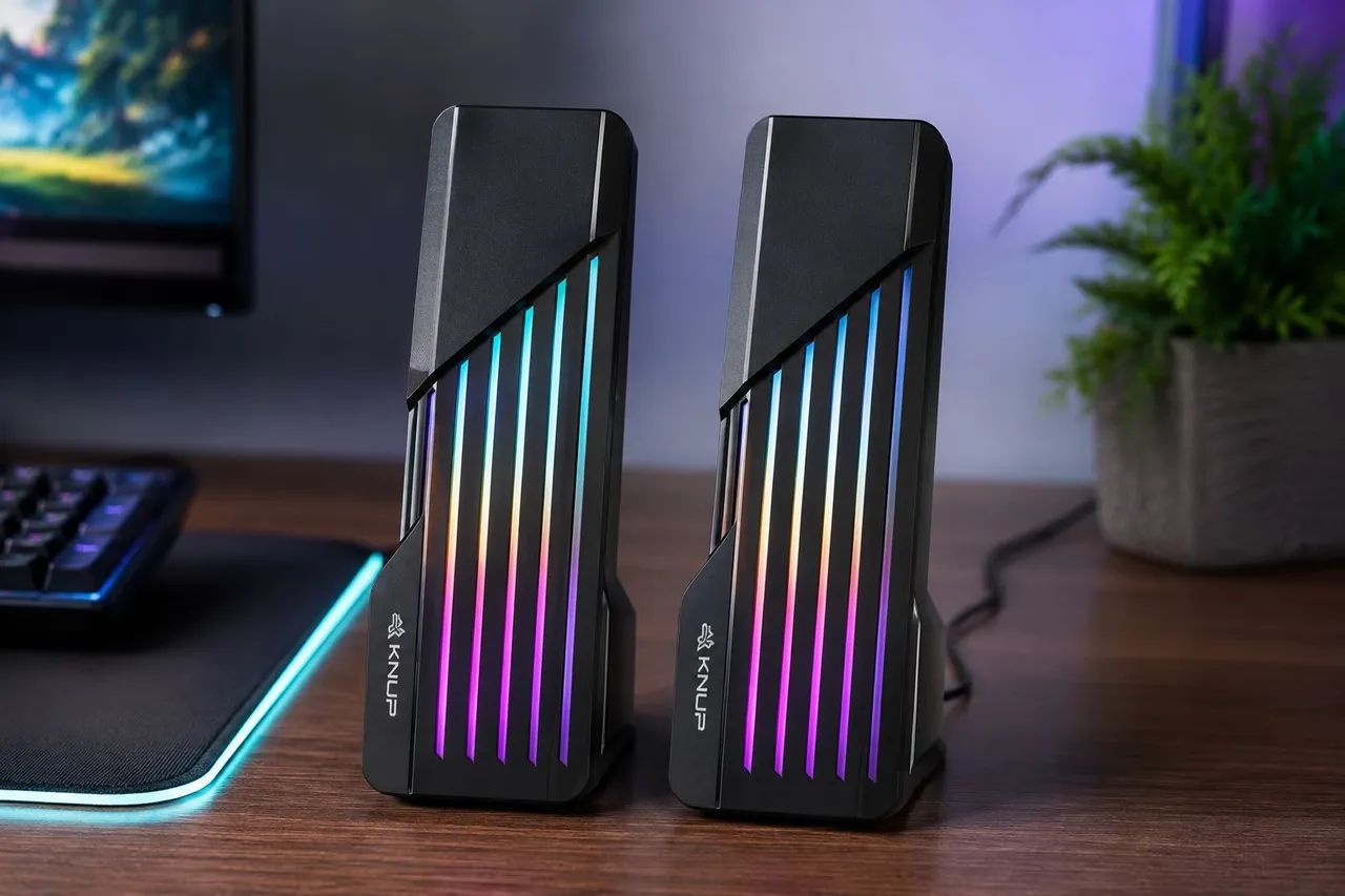 Caixa de Som Gamer RGB KNUP