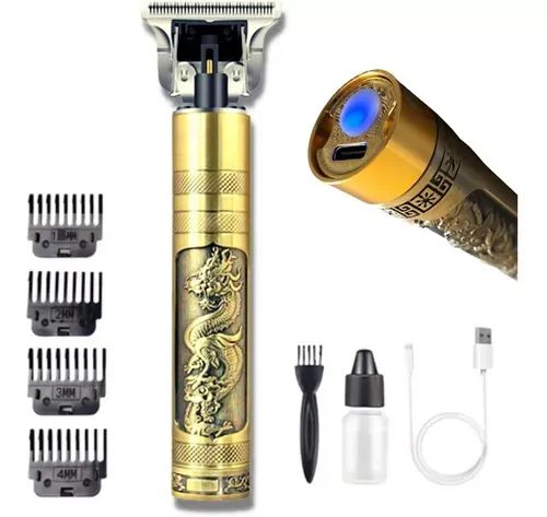 Cortador e aparador de cabelo e barba, profissional, dragão e fênix - Foto 2