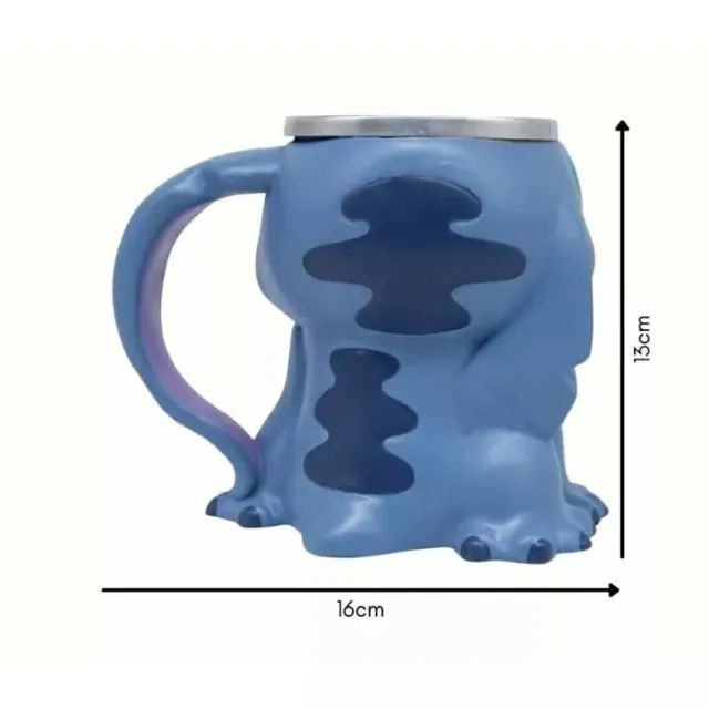 Caneca 3D do Lilo e Stitch Personalizada feita de Resina 250ml - Foto 2