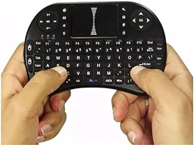 Mini teclado wireless com led para tv smart - Foto 4