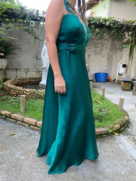 Vestido longo festa verde - Foto 2