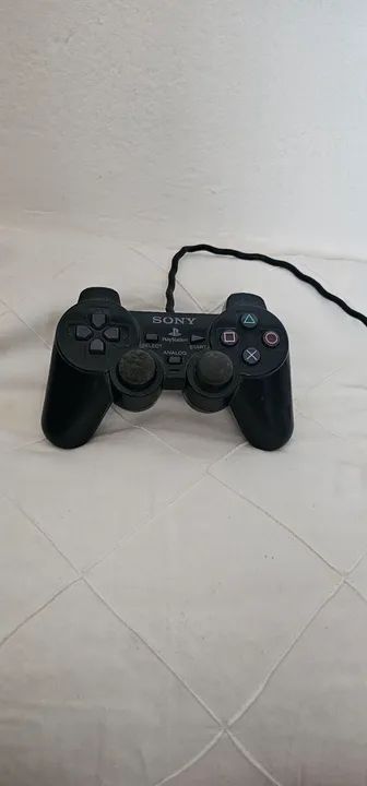 CONTROLE ORIGINAL PS2 SONY SERIE H sem teste COM DEFEITO - Foto 4
