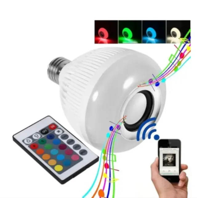 Lampada Led Music Bluetooth 12w Rgb-e27 Ref. Ld-04 000227