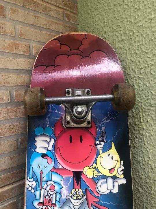 Skate de madeira com lixa semiprofissional  - Foto 5