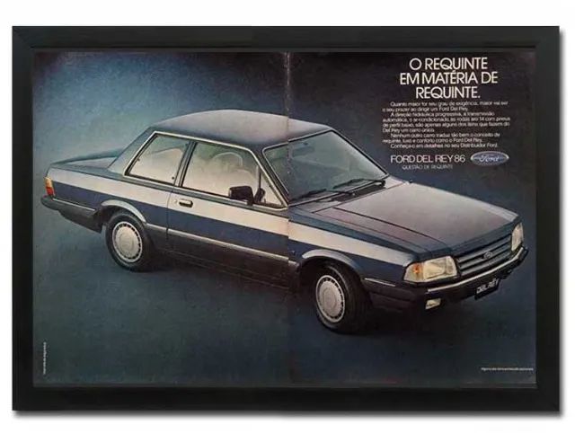 Ford Del Rey 1986 ou 1987 - Quadro decorativo com propaganda original de revista - Foto 4