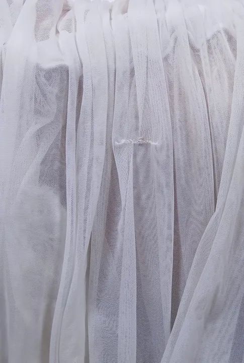 Vestido/ Saida de Praia Longa Branco de Tule da Liebe - Foto 4