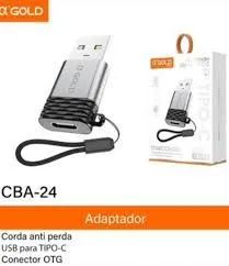 Adaptador USB-C para USB  - Novo -  Com Cabo! - Foto 2
