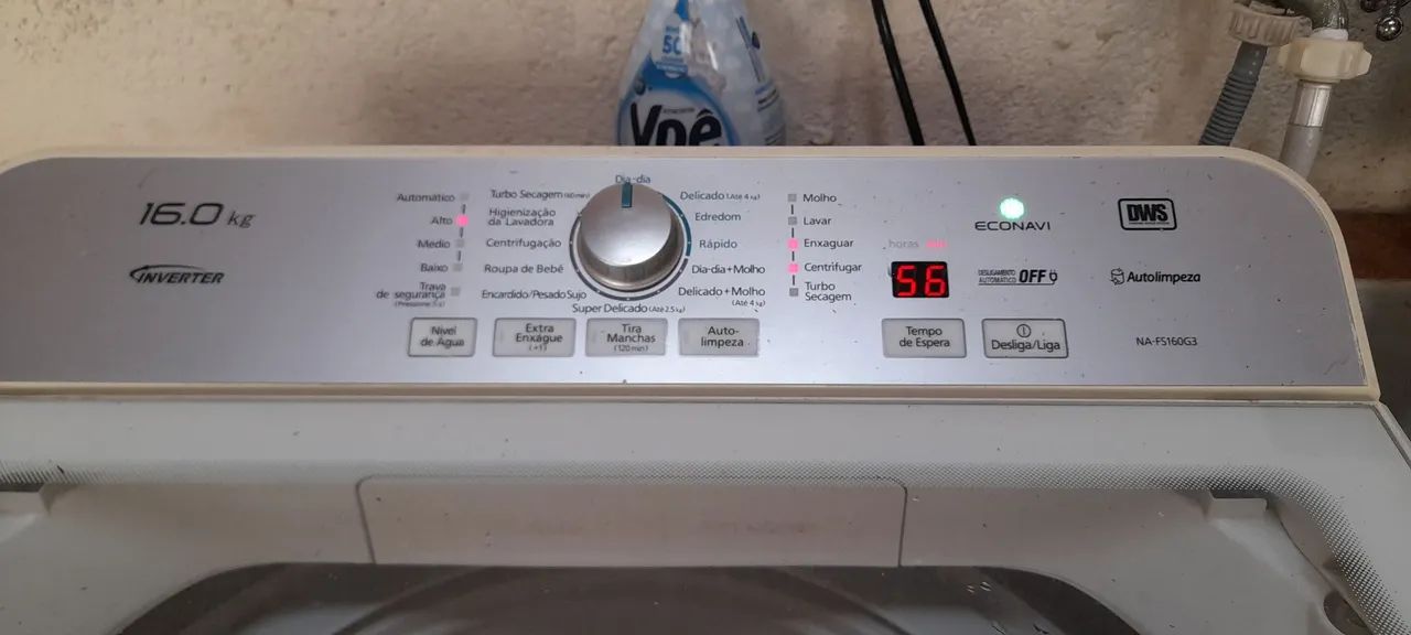 Máquina de lavar roupas Panasonic 16 kilos