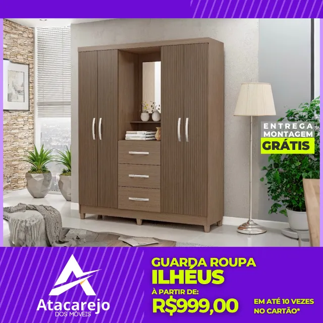 Guarda Roupa Solteiro Entrega e Montagem Gratis