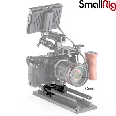 SmallRig BMPCC 4k Baseplate para Manfrotto 501PL com quick release e suporte longarina