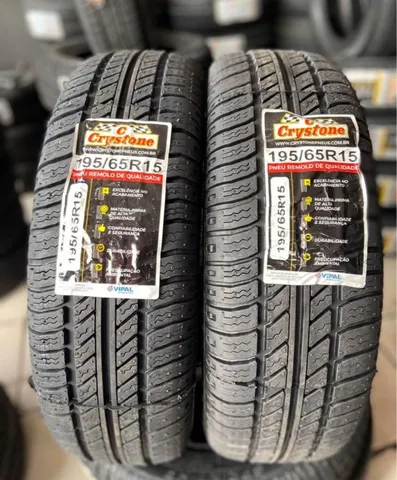 02 pneus aro 195/65r15 REMOLD CRYSTONE ecológico vipal