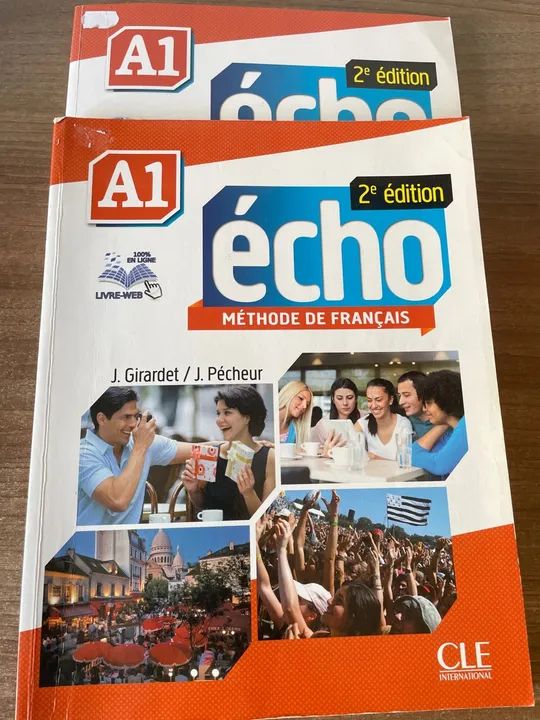 Livro e livro de exercícios Echo Methode de Francais 