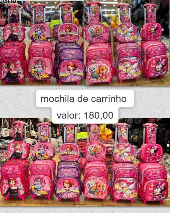 Mochilas de rodinhas para crianças - Diversos personagens! - Foto 2