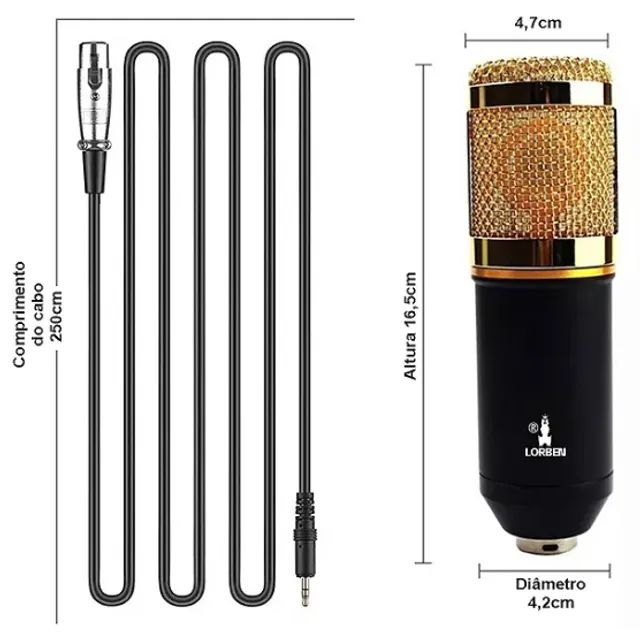 Kit Microfone BM800 | Pop Filter | Braço Articulado (Só Venda | não aceito troca) - Foto 5
