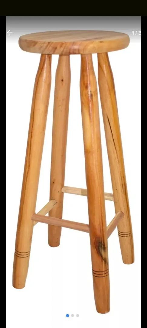 Banqueta grande de madeira maciça - Foto 5