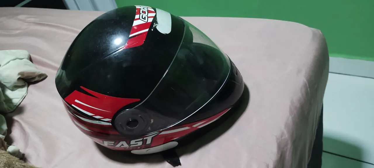 Capacete de Moto infantil e colete