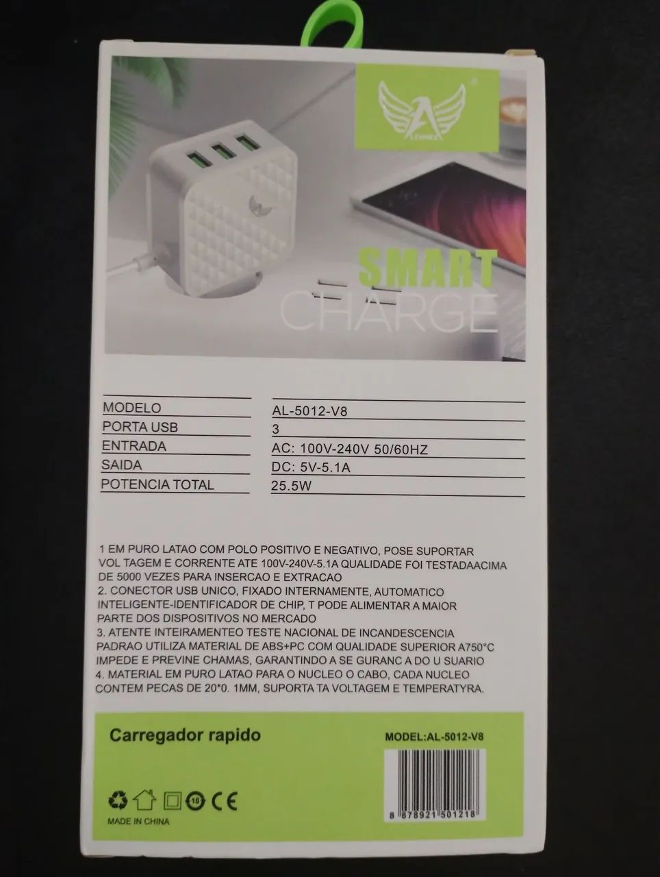 Carregador Smart Charge 5.1A 3 USB - Foto 2