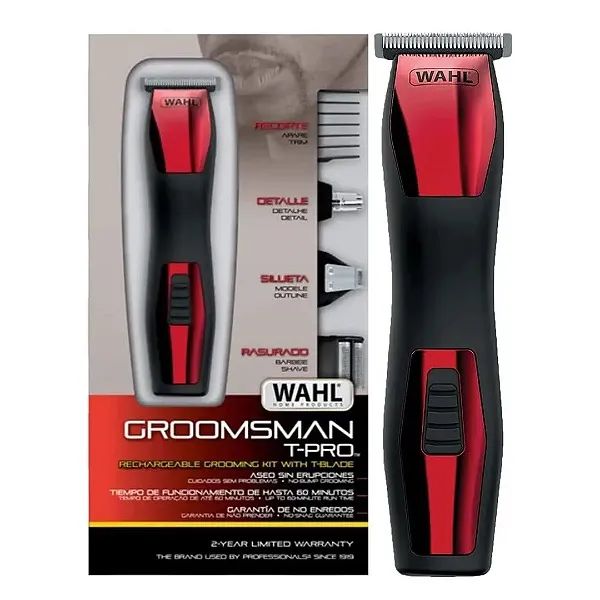 Aparador de Pelos Wahl Groomsman T-pro Completão Para Cabelo, Barba, Bigode e Corporal  - Foto 3