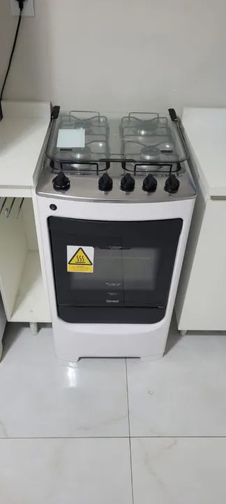 Fogão Consul 4 Bocas Branco com Acendimento Automático Bivolt - CFO4NAB 