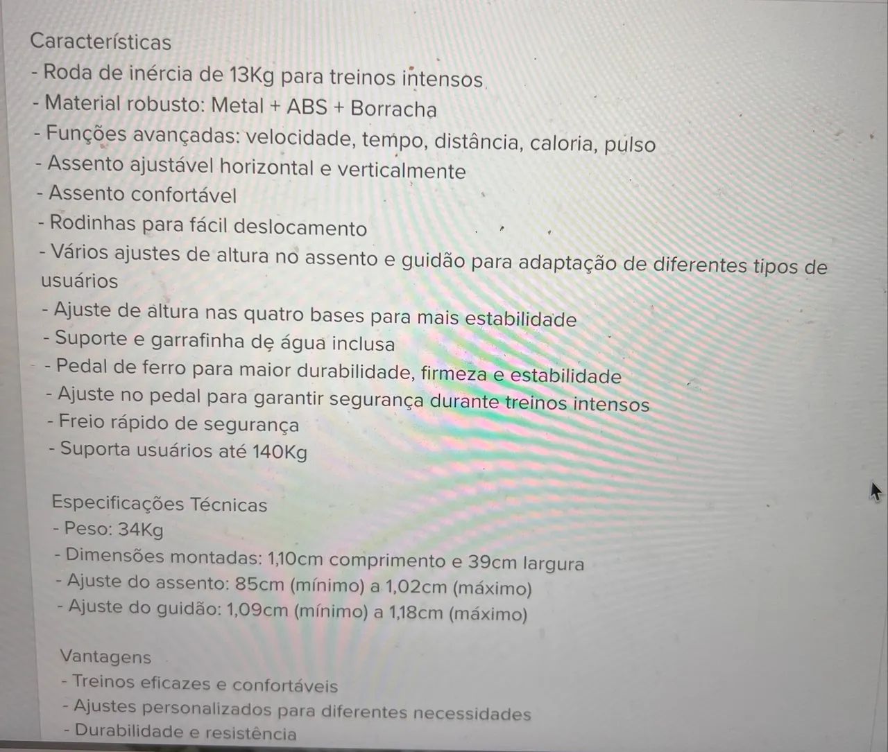 Bike spinning com roda de inércia 13kgs Wct  - Foto 6