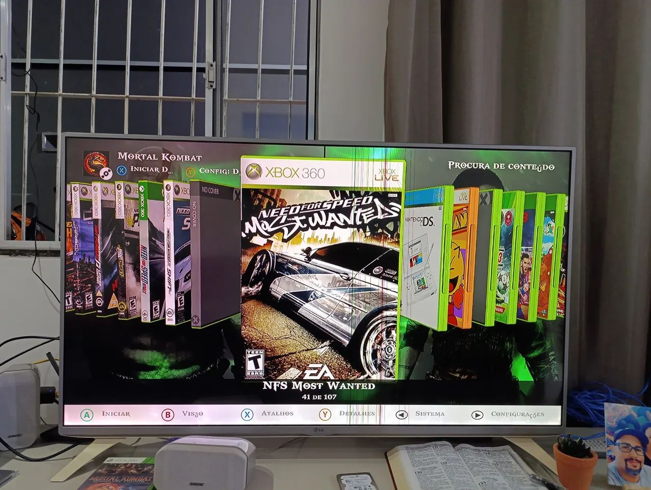 Xbox 360 com HD externo e controle - Foto 2