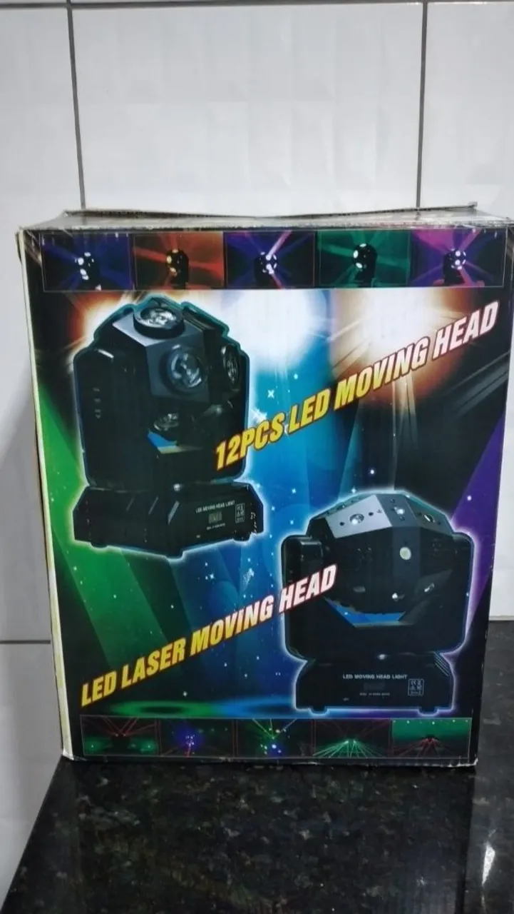 Jogo de luzMoving Head LED Laser 12pcs - Iluminação para eventos