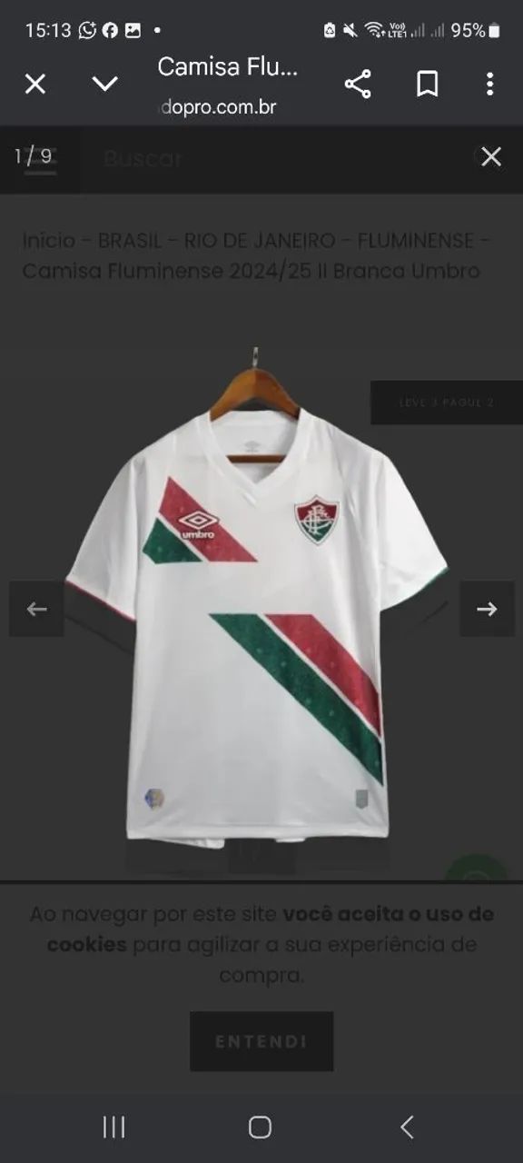 Camisa Fluminense 2024/25 II Branca Umbro