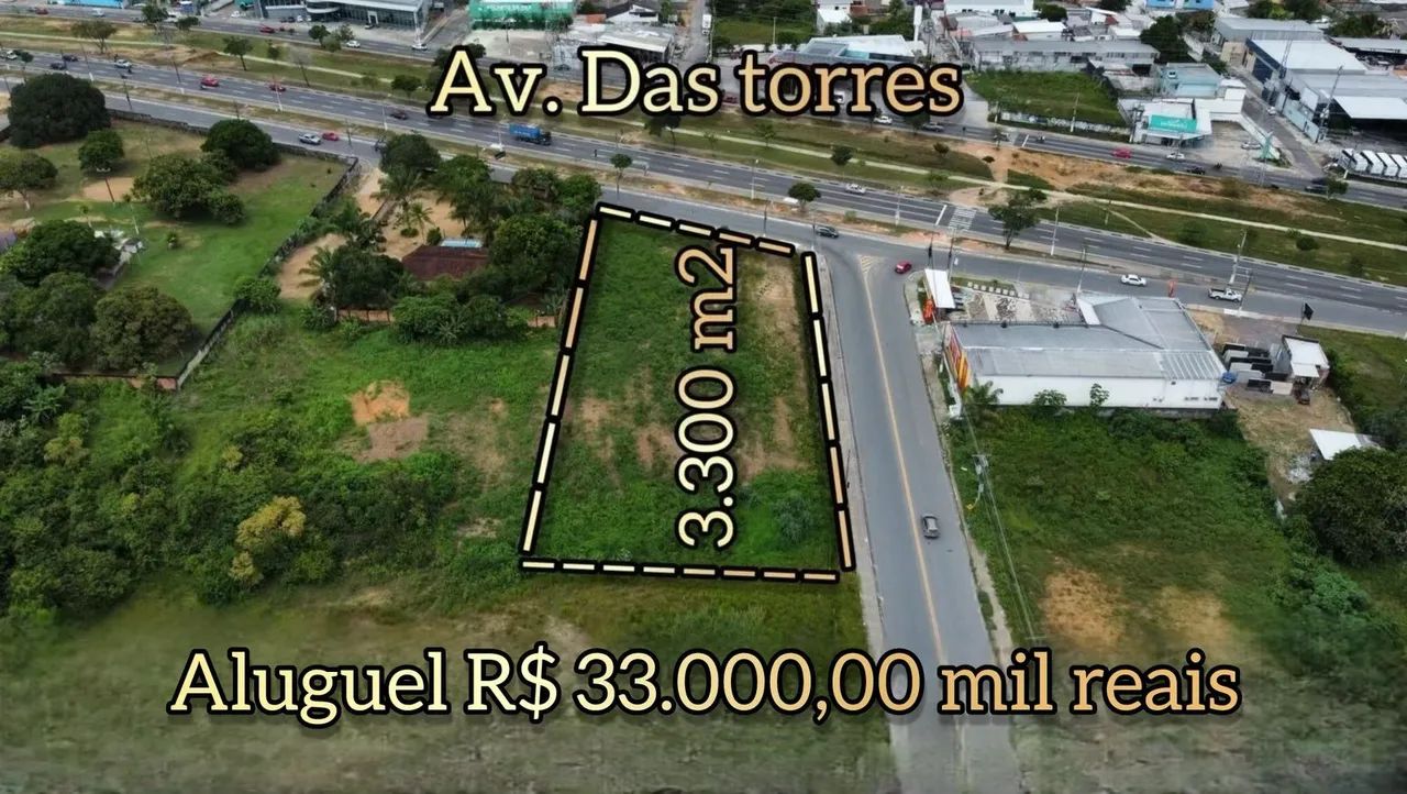 TERRENO NA AV. DAS TORRES NO BAIRRO PARQUE DAS PALMEIRAS