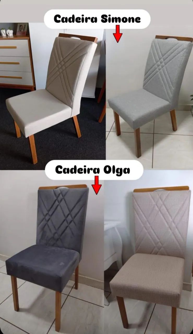 Conjunto Mesa de Jantar olga  com 4 Cadeiras - Foto 5