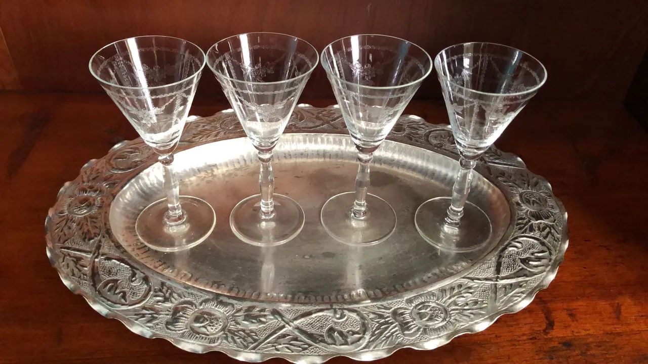 Jogo de 4 taças de licor