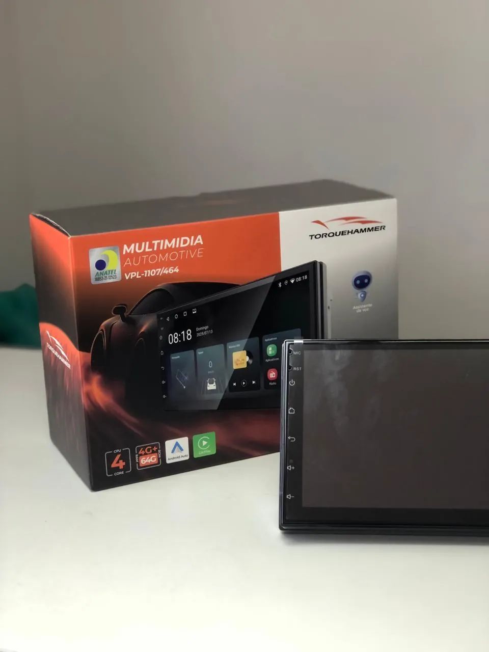 Multimídia 7 polegadas 4ram 64GB completa sem fio 