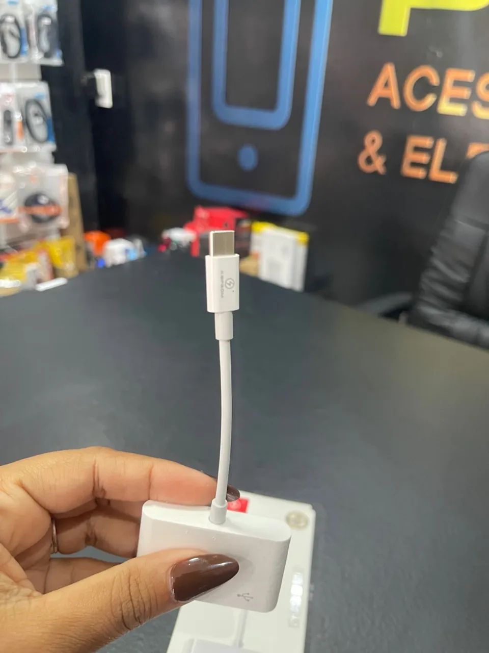 Adaptador Tipo C 3 em 1 para TF/SD/USB KA-1532 - Kapbom - Foto 4