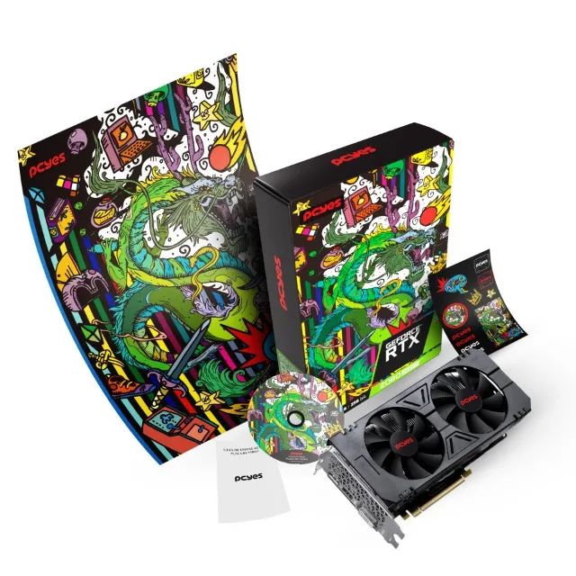 Gpu Rtx 2060 Super Gddr6 8Gb 256Bit Graffiti Series - Pa2060S25608G6Fs - Foto 2