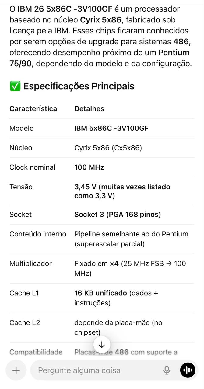 Processador IBM 5 X 86C  (Vintage) - Foto 2
