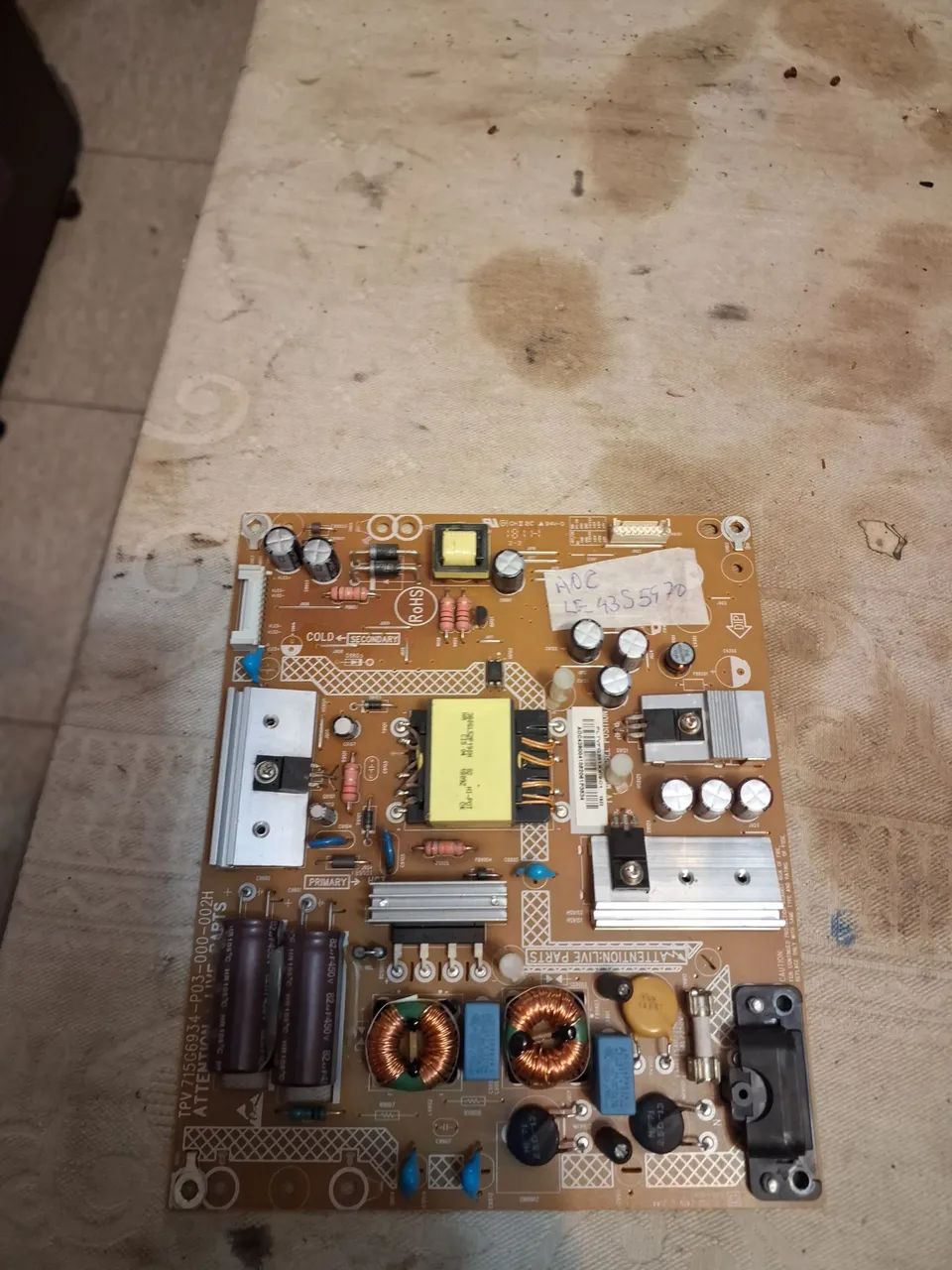 Placa fonte  aoc le43s5970