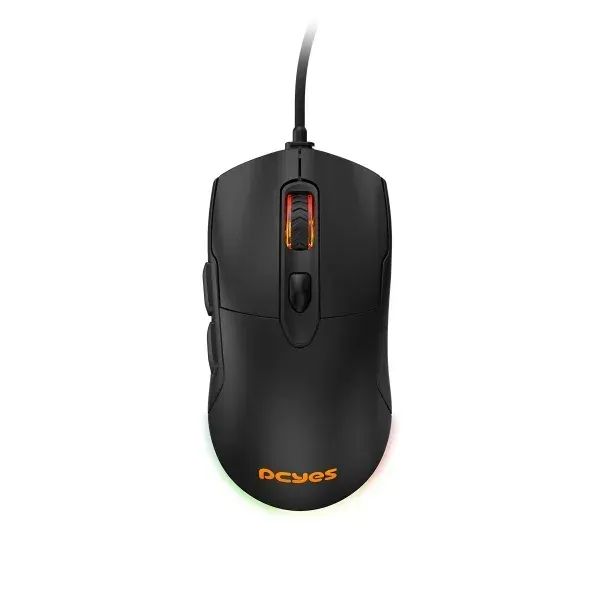 Mouse Gamer Pcyes Malus Black Vulcan - 12400 Dpi - Rgb - 6 Botões 010151