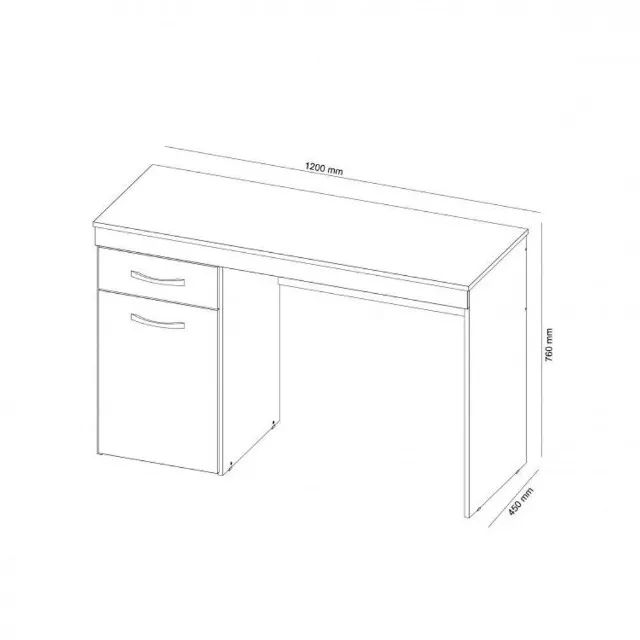 Escrivaninha Office com Porta e Gaveta Nova - Foto 4