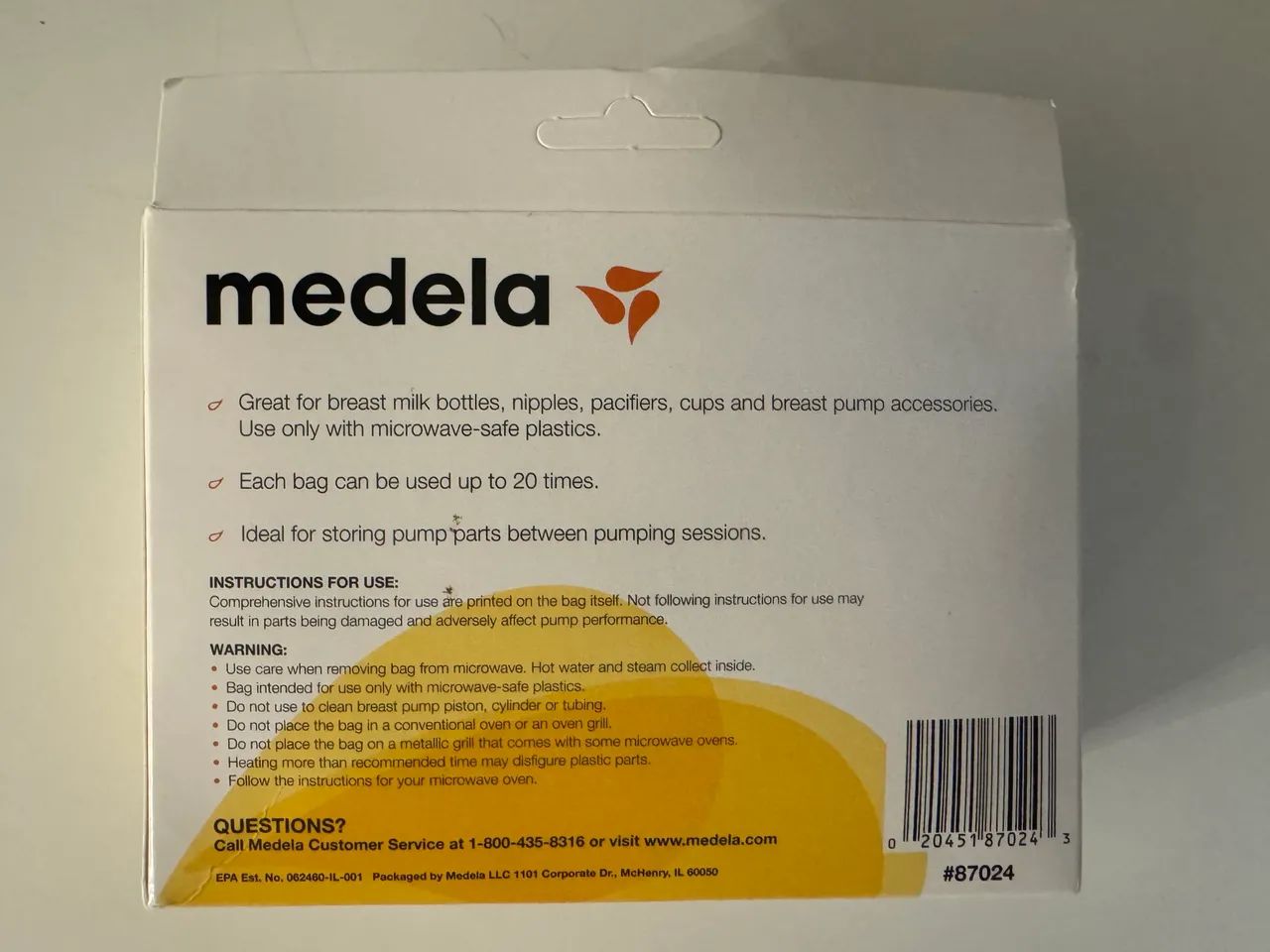 Kit com 4 unidades de saco de esterilização para micro ondas Medela  - Foto 2