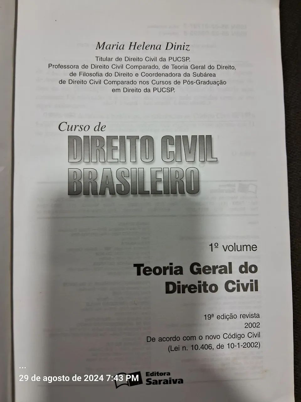 Direito Civil Brasileiro - Maria Helena Diniz - 1º Volume - Foto 2