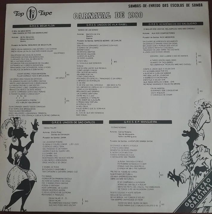 Sambas de Enredo - Carnaval 80 - Vinil - Foto 5