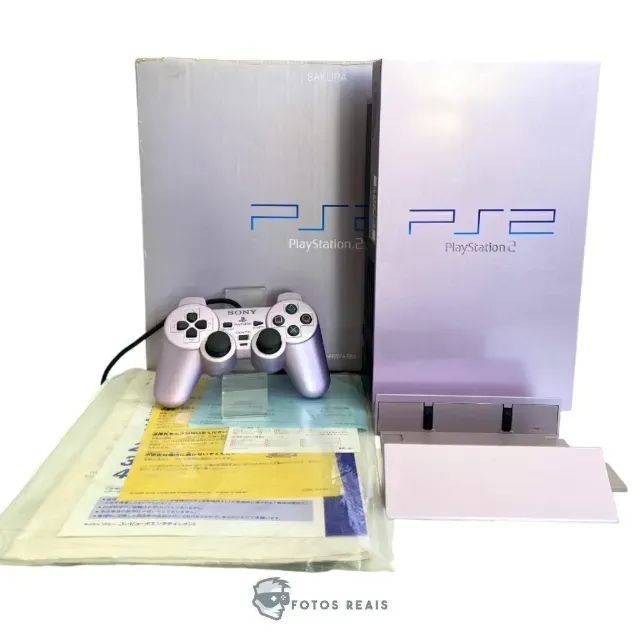 CONSOLE PLAYSTATION 2 FAT SAKURA SCPH-50000 (JPN) NA CAIXA