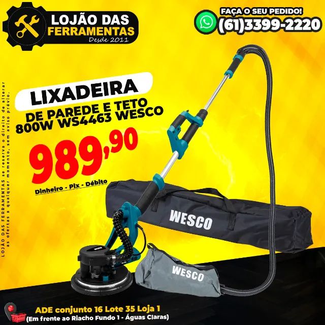 Lixadeira de Parede e Teto 800w Ws4463 Wesco